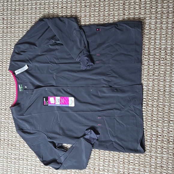 ScrubStar Active Warm Up Jacket Moisture Control Scrubs 4 Way Stretch 2XL Top - Picture 1 of 2
